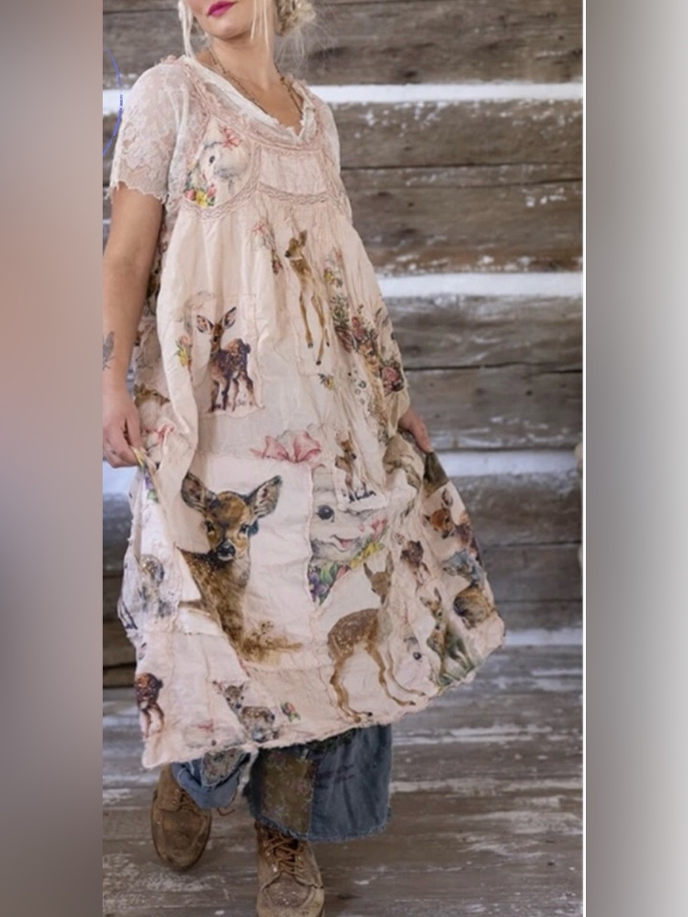 I AM IN SEARCH of this Magnolia Pearl Cream Deer Print tank Dress!